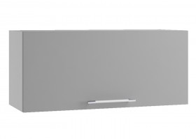 Квадро ПГ 800 шкаф верхний горизонтальный (Белый софт/корпус Серый) в Иланском - ilanskij.katalogmebeli.com | фото