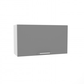 Квадро ВПГ 800 шкаф верхний горизонтальный высокий (Белый софт/корпус Серый) в Иланском - ilanskij.katalogmebeli.com | фото