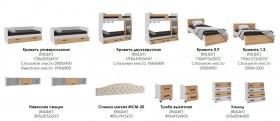 Лючия кровать 0,9 белый/ателье светлое в Иланском - ilanskij.katalogmebeli.com | фото 2