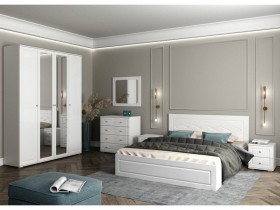Модульная спальня Барселона (Белый/Белый глянец) в Иланском - ilanskij.katalogmebeli.com | фото 1
