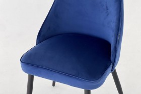 Набор стульев Милан 2 шт (синий велюр/белый) в Иланском - ilanskij.katalogmebeli.com | фото 5