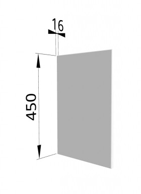 Панель торцевая (для шкафа горизонтального высокого) ВПГ Ройс (Белый софт) в Иланском - ilanskij.katalogmebeli.com | фото