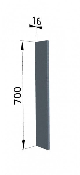 Панель торцевая ПТ 400 Квадро (для шкафа торцевого верхнего) Лунный свет в Иланском - ilanskij.katalogmebeli.com | фото