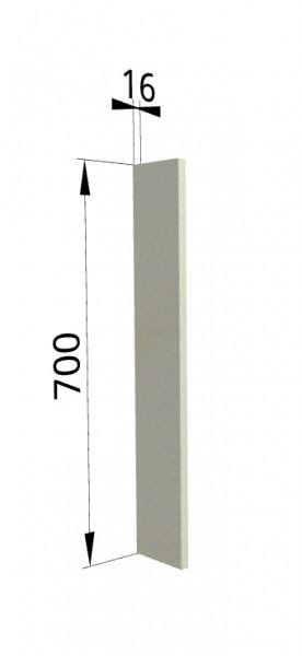 Панель торцевая ПТ 400 Квадро (для шкафа торцевого верхнего) Ваниль кожа в Иланском - ilanskij.katalogmebeli.com | фото