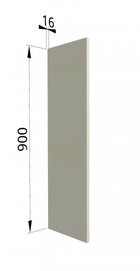 Панель торцевая ВП Квадро (для шкафа верхнего высокого) Ваниль кожа в Иланском - ilanskij.katalogmebeli.com | фото