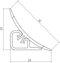 Плинтус LB-23, L=3000мм, фино соломенное в Иланском - ilanskij.katalogmebeli.com | фото 2