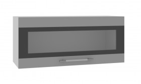 Ройс ПГСФ 800 Шкаф верхний горизонтальный со стеклом с фотопечатью Белый софт в Иланском - ilanskij.katalogmebeli.com | фото