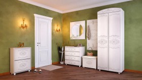 Шкаф 2-х дверный комбинированный "Каролина" (патина) в Иланском - ilanskij.katalogmebeli.com | фото 8