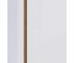 Веста СБ-2259 Шкаф 2х дверный с зеркалом Дуб Бунратти/Белый глянец в Иланском - ilanskij.katalogmebeli.com | фото 3