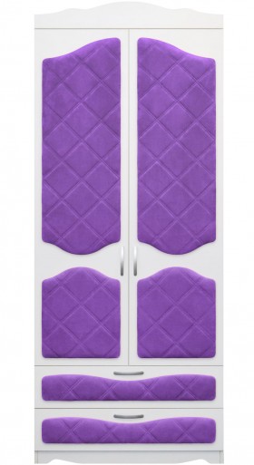 Шкаф 2-х створчатый с ящиками серии Иллюзия 32 Фиолетовый в Иланском - ilanskij.katalogmebeli.com | фото