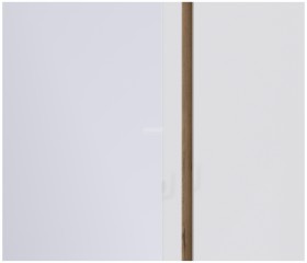 Веста СБ-2258 Шкаф 3х дверный с зеркалом Дуб Бунратти/Белый глянец в Иланском - ilanskij.katalogmebeli.com | фото 2