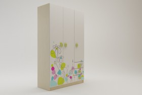 Шкаф 3-х створчатый с ящиками Флёр (Белый/корпус Клен) в Иланском - ilanskij.katalogmebeli.com | фото