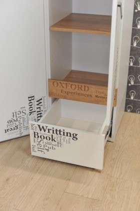 Шкаф для белья «Оксфорд» (Ривьера/Белый с рисунком) в Иланском - ilanskij.katalogmebeli.com | фото 4