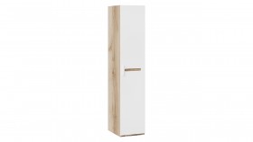 Шкаф для белья с 1-ой дверью «Фьюжн» Дуб Делано/Белый глянец в Иланском - ilanskij.katalogmebeli.com | фото 1