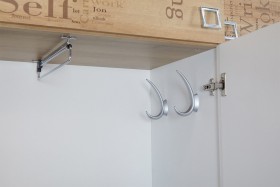 Шкаф для одежды «Оксфорд» (Ривьера/Белый с рисунком) в Иланском - ilanskij.katalogmebeli.com | фото 7
