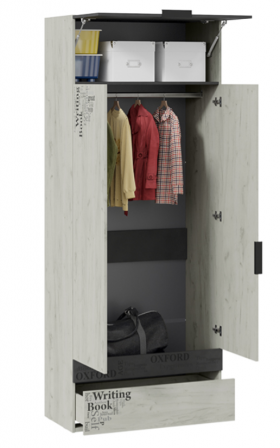 Шкаф комбинированный для одежды «Оксфорд-2» в Иланском - ilanskij.katalogmebeli.com | фото 2