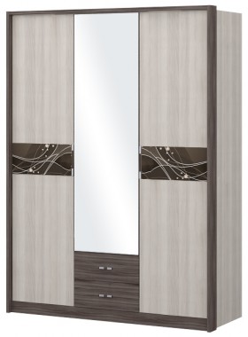 Шкаф трехстворчаты с зеркалом Шк68.1 Николь в Иланском - ilanskij.katalogmebeli.com | фото