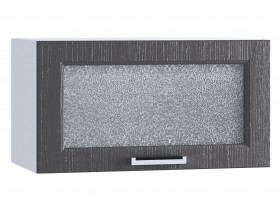 Шкаф верхний горизонтальный со стеклом 600, ШВГС 600 (Клен серый/корпус белый) в Иланском - ilanskij.katalogmebeli.com | фото