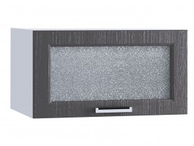 Шкаф верхний горизонтальный со стеклом 610, ШВГС 610 (Клен серый/корпус белый) в Иланском - ilanskij.katalogmebeli.com | фото