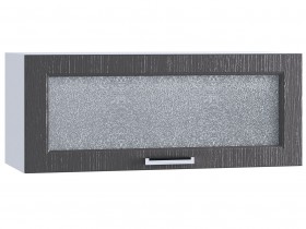 Шкаф верхний горизонтальный со стеклом 800, ШВГС 800 (Клен серый/корпус белый) в Иланском - ilanskij.katalogmebeli.com | фото