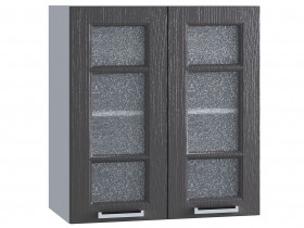 Шкаф верхний со стеклом 600, ШВС 600 (Клен серый/корпус белый) в Иланском - ilanskij.katalogmebeli.com | фото