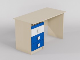 Стол (прямая столешница) Скай люкс (Синий/Белый/корпус Клен) в Иланском - ilanskij.katalogmebeli.com | фото
