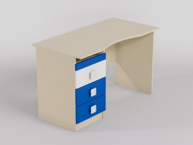 Стол (столешница с выемкой) Скай люкс (Синий/Белый/корпус Клен) в Иланском - ilanskij.katalogmebeli.com | фото