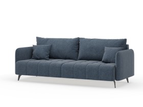 Валериан диван трёхместный прямой Синий, ткань RICO FLEX 101 в Иланском - ilanskij.katalogmebeli.com | фото