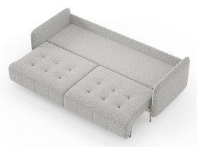 Валериан диван трёхместный прямой Светло-серый, ткань RICO FLEX 108 в Иланском - ilanskij.katalogmebeli.com | фото 2