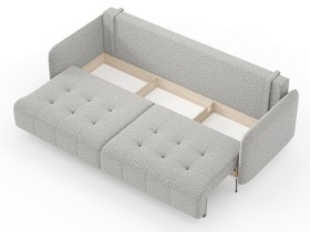 Валериан диван трёхместный прямой Светло-серый, ткань RICO FLEX 108 в Иланском - ilanskij.katalogmebeli.com | фото 3