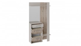 Шкаф для одежды «Нуар» тип 1 Фон серый/Дуб сонома в Иланском - ilanskij.katalogmebeli.com | фото 3