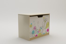 Ящик для игрушек Флёр (Белый/корпус Клен) в Иланском - ilanskij.katalogmebeli.com | фото
